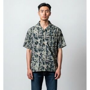 Joe Marlin Mens Tropical Hawaiian Button Up Shirt Size M Casual Relaxed Resort